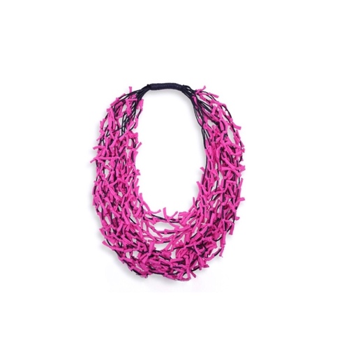 Fabric layered necklace - Materials : fabric ( cotton )  Length : 41 CM ( LONG )