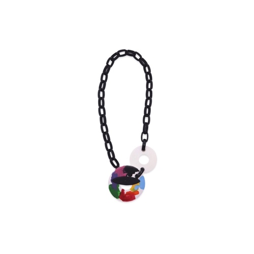 Collana KW - Black chain - Materials :  resin  Length : 33 CM ( MEDIUM / ADJUSTABLE )