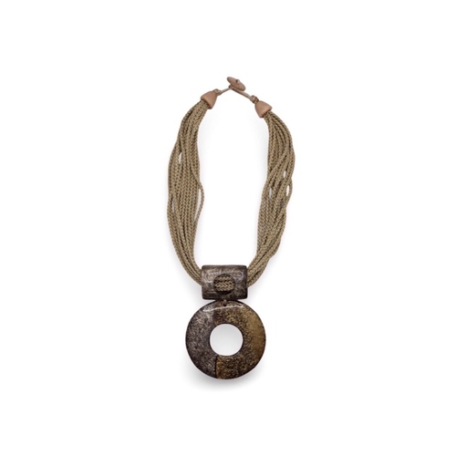 Collana KW - Sand - Materials : resin and robes  Length : 35 CM ( MEDIUM )