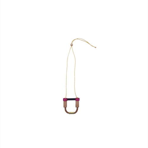 square necklace - Materials : wood  Length : 48 CM ( LONG / ADJUSTABLE )