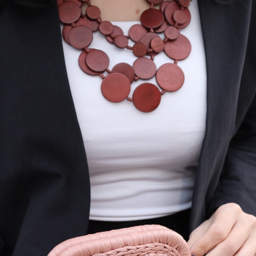 Different circle beads necklace