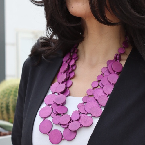 Different circle beads necklace