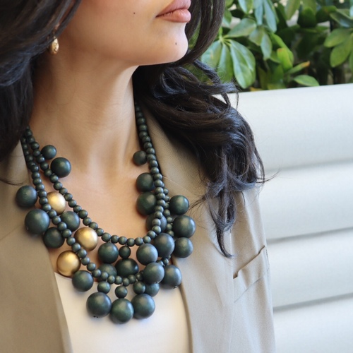 balls beads necklace