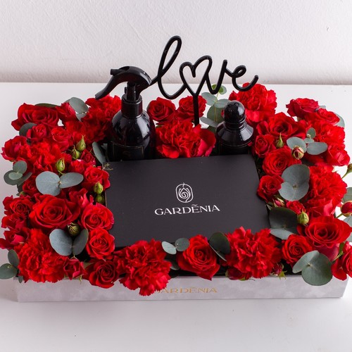 48velvet - Velvet box size 40×25 Flowers With chocolate box Perfume50ml/home perfume spray 250ml