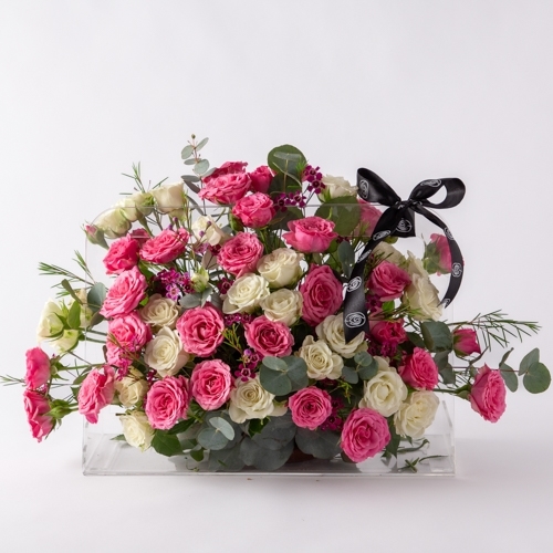 sallah 1 - Beautiful  baby roses white and hot pink