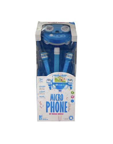 micro phone blue - Help
your child develop interest in music and singing by getting this fun playset.
This microphone is easy to use and will provide hours of entertainment for your
child. Bright lights and music will keep your baby busy for a long time.    Age +3   Battery
operated   10
demo songs   Dazzle
bright color light    



















Applause
and cheers