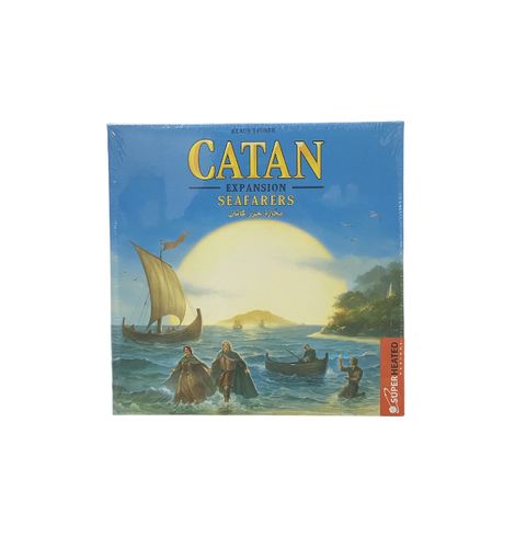 catan seafares - Set the Sails! You settled the island of Catan. Now it’s time to send sailors and explore the surrounding seas. You build ships with wood and wool, and sail from one island to another.
A new resource has been found: Gold! Are there any more secrets hidden in the dense fog? Who will show more courage in the fight against the menacing pirate fortresses? And which settler will win the race to construct “The Wonder of Catan”?
With this expansion, Catan is even more variable. Few new rules open up endless possibilities, either in the 8 exciting scenarios or in your self-created world. Sail to new shores!
Catan Base Game is required to play this expansion.

• Players: 3-4
• Age: 10+
• Time: 75 min.