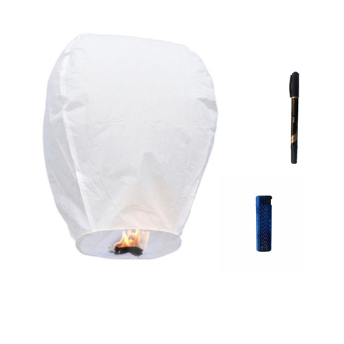 بوكس منطاد الامنيات - *
A paper balloon is a good alternative to fireworks   *
Balloon flying up to 40 meters   *
Measures 50 * 30 cm   *
Biodegradable, safe for the environment   *
Anything can be written on the balloon   *
How to use it:   1-
Open the balloon completely   2-
Installing the candle in the balloon   3-
Wait a minute to a minute and a half after lighting the candle   *
Important Notes:   1-
Use it outdoors   2-
Use by adults   3-
Not to be used in times of rain and wind     It
is available with the airship   A
pen to write wishes    































































lighter