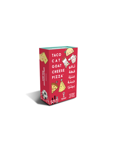 taco cat goat cheese pizza (fifa edition) - The official FIFA Qatar World Cup edition of Taco Cat Goat Cheese Pizza is here!
In a game of Taco Cat Goat Cheese Pizza, each player places a card from their hand, face up, into a community pile, while saying one of the following words: 