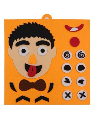 emotion expression educational boy - Useful for child education   parts of the face  Express feelings  Such as sadness, joy, anger and happiness     Dimensions 30 cm by 30 cm   Age +1