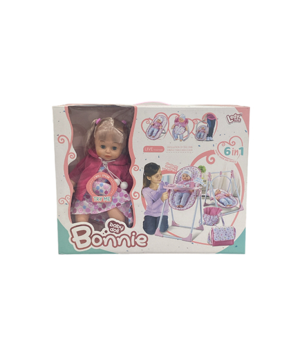 Six games in a doll game + rocking + mobile chair + swing + dining table + baby carrier - Six games in a game Doll + rocker + mobile chair + swing + dining table + baby
carrier Age +3