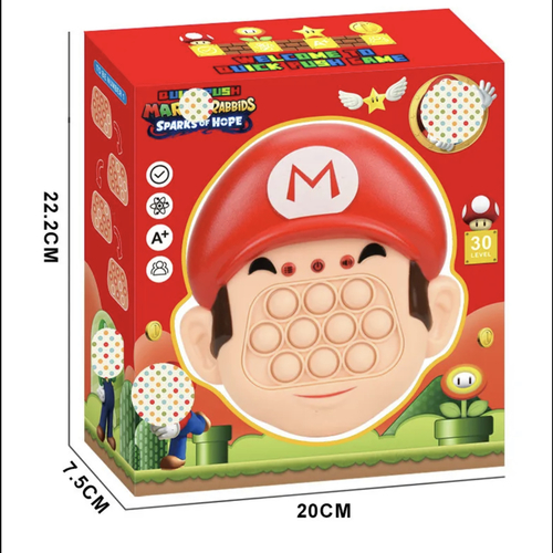 mario push gamemachine - 【Fun pop-up Game】The
Quick Push Press is a classic game that includes escape mode, memory mode,
score mode and multiplayer mode, a quick and fun video game with a variety of
game modes.   【Material】This
fast push toy is made of environmentally friendly ABS material with rounded
edges and no burrs, which is very safe and you can rest assured that you can
use it.   【Exercises Reflexes】The
game helps develop creativity and thinking skills and enables children to train
hand-eye coordination and hand dexterity through their own manipulation.   【Reusable】Reusable,
no parts or components needed, entertains children for hours, durable and easy
to clean. Ideal for children's parties and everyday working life.   【The Perfect Gift】The
game machine is light in weight, can be carried around, can play alone, can
also play with friends. Suitable for multi-scene use, squeeze toys are not only
suitable for children, but also for adults, helping to relieve stress and
create a fun atmosphere   

















(Red) Super Mario Bubble Sensory Fidget Toy Puzzle Pop Game
Controller Fidgets Decompression Toys Speed Push Game