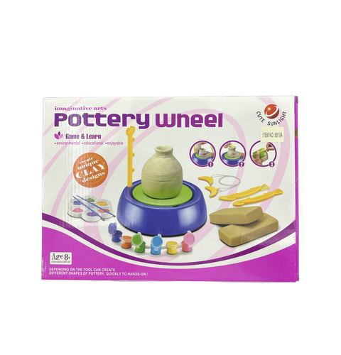 pottery wheel - Cultivate children's artistic memorization,
improve children's coordination ability. Helps the child. Suitable for children
aged 8 years and above, fun and educational. Develop your child's artistic
skills and talent. An educational toy, kids can make their own creative pottery
with their own hands. It also requires 2 batteries which are not included, then
you can choose 2 different speeds to play. DIY kids pottery wheel kit for
making handmade pottery designs. To have healthy play by doing art by himself