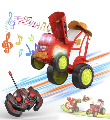 crazy car - Crazy Jump Car Toy - Remote Control Car with
Headlights and Music, Remote Control Speed ​​Trucks, Double Sided Toy Train for
Boys and Girls