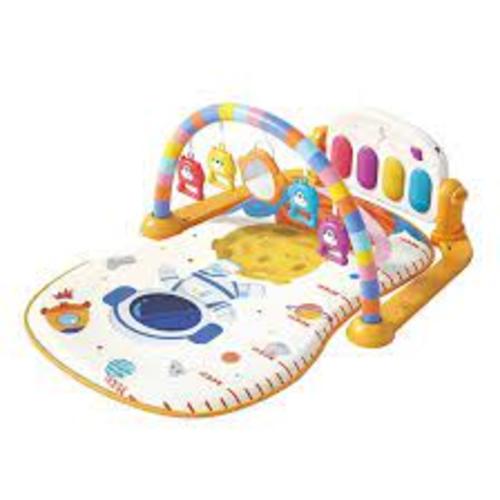 Baby fitness piano yellow - Musical Baby Piano is a play mat with Piano. This is an activity
center tummy time floor mat for newborns and Infants, multi-color, Interactive hanging
toys, early development lights & sounds, polyester and fiber material, ideal
gift for holidays
