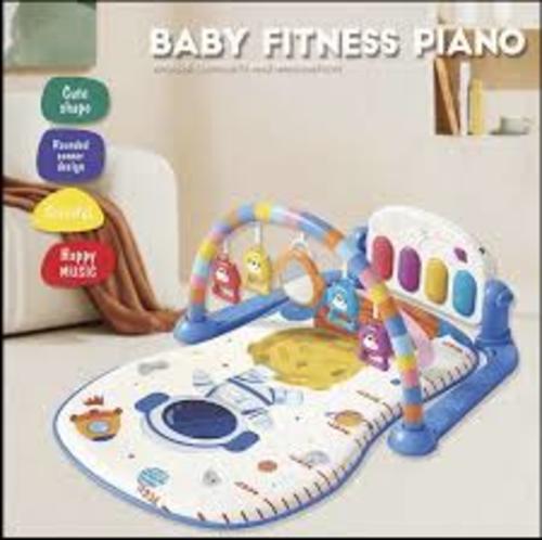 Baby fitness piano blue - Musical Baby Piano is a play mat with Piano. This is an activity
center tummy time floor mat for newborns and Infants, multi-color, Interactive hanging
toys, early development lights & sounds, polyester and fiber material, ideal
gift for holidays