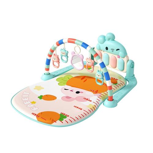 baby fitness piano green - Musical Baby Piano is a play mat with Piano. This is an activity
center tummy time floor mat for newborns and Infants, multi-color, Interactive hanging
toys, early development lights & sounds, polyester and fiber material, ideal
gift for holidays