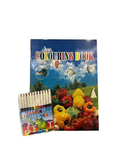 coloring book - vegetables - with colors