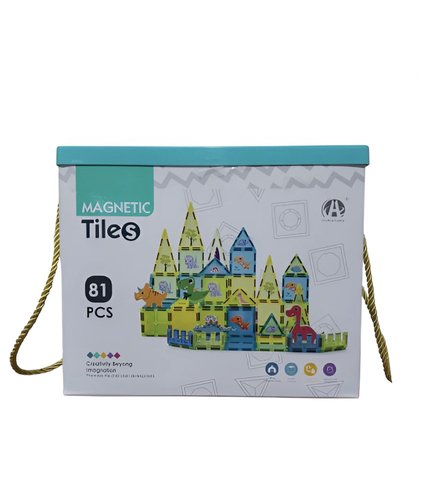 Educational magnets, 81 pieces - Designed to
encourage creativity and imaginative thinking   By building
different structures using magnetic pieces   Contains 81 pieces   Educational Benefits   Enhances
problem-solving skills, critical thinking, and hand-eye coordination   Helps learn colors and
shapes    























Recommended Age: 3+