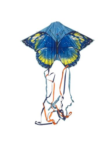 Butterfly kite , blue and yellow