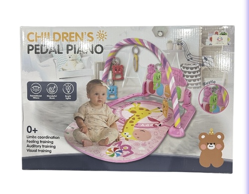 Baby fitness piano bink - Musical Baby Piano is a play mat with Piano. This is an activity center tummy time floor mat for newborns and Infants, multi-color, Interactive hanging toys, early development lights & sounds, polyester and fiber material, ideal gift for holidays