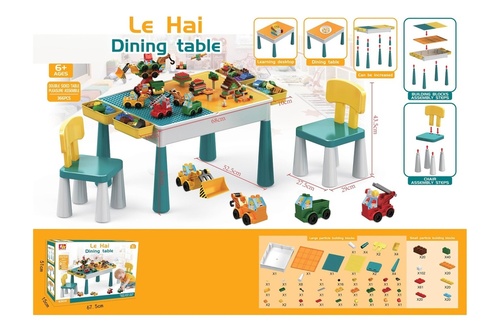 Table and chairs for children, 366 pieces