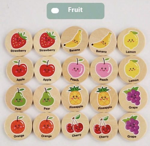 Memory game for children - fruits