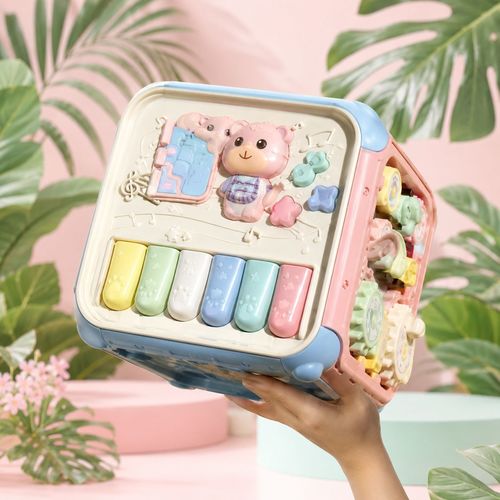 Children Multi-function Hand Wise Cube Hexahedron Baby Polyhedron Wisdom Puzzles Early Education Toy
