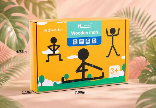 Wooden Jigsaw Puzzle Toys Montessori Human 24 Body Actions Cards Matching Game Toddler Imagination T