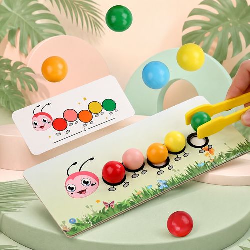 for CATERPILLAR Sorting Beads Toy, Exercises Fine Motor Skills and Focus