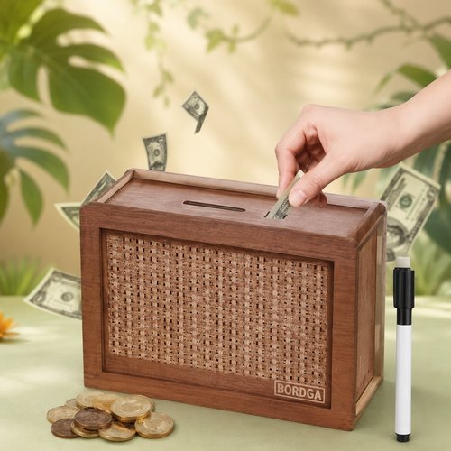 صندوق توفير خشبي لحفظ النقود، صندوق خشبي لتوفير المال، تحدي 1000 دولار