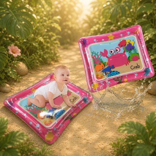 Inflatable and colorful water play mat (crab) for developing a child's skills