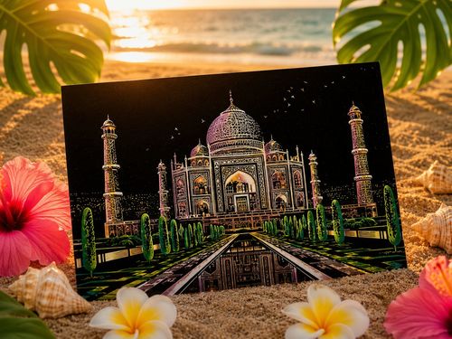 city scratch taj mahal