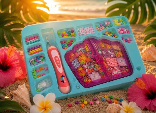 Hair bead and jewelry box for girls
