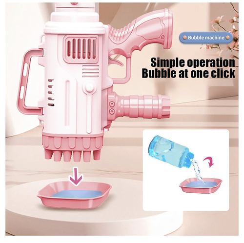32 holes  bazooka bubble gun pink