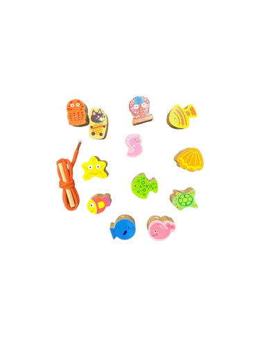 شك الخيط وحبات السمك