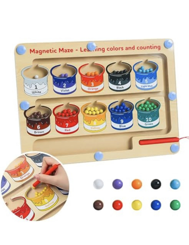 Magnetic Color and Number Maze,