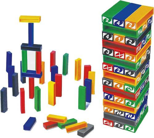 3 games in one game: Jenga, Uno, and Dominoes
