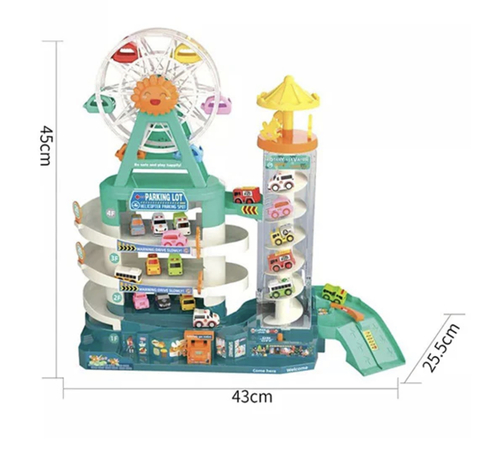 ferris wheel car park bulding