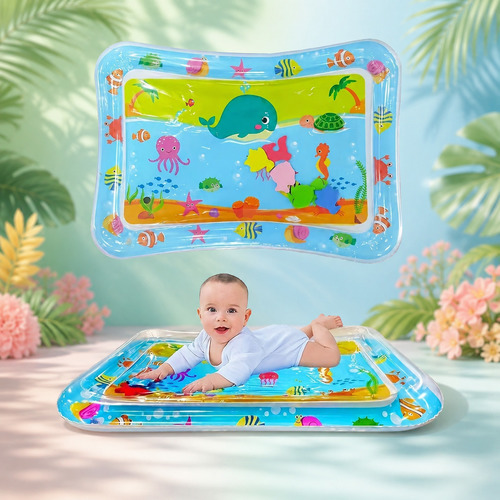 1pc Baby Inflatable Water Mat, Tummy Time Water Play Mat For Infants