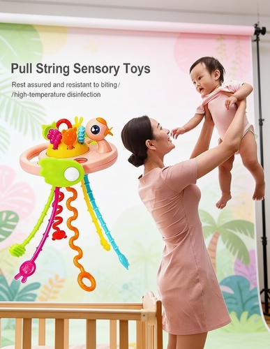 Sensory Toys  Toy Baby Montessori Toys for 1 2 3 Year Old Boys Girls Pink Duck