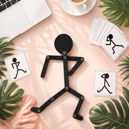 Wooden Jigsaw Puzzle Toys Montessori Human 24 Body Actions Cards Matching Game Toddler Imagination T