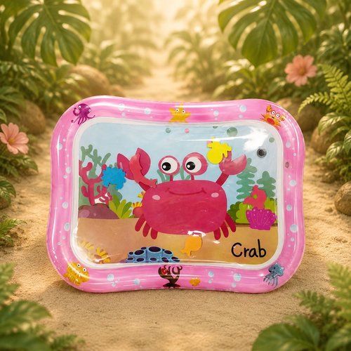 Inflatable and colorful water play mat (crab) for developing a child's skills