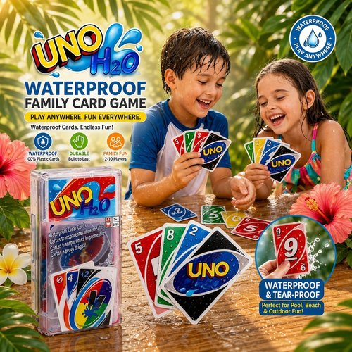 UNO h2o Hydrophobic Family Card Game