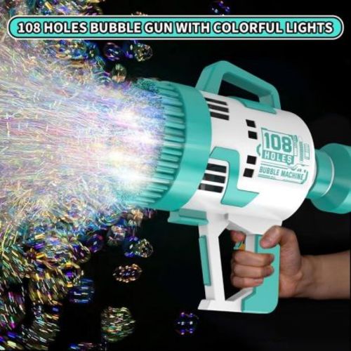 Blue 108-Hole Bubble Gun