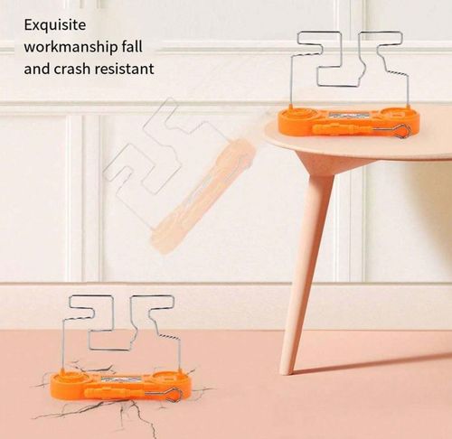 The bolt and the ring are shaped like a house