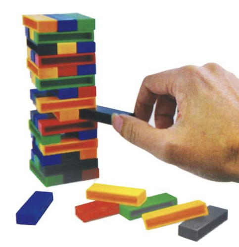 3 games in one game: Jenga, Uno, and Dominoes
