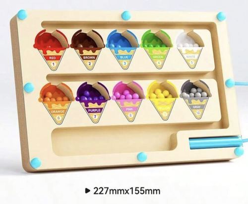 Magnetic Color and Number Maze,