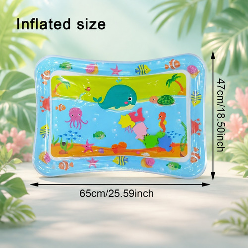 1pc Baby Inflatable Water Mat, Tummy Time Water Play Mat For Infants
