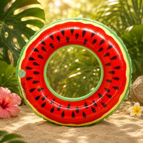 UCITY 35.5-inch Watermelon Pool Floats Summer Fruit Inflatable Swimming Rings Tubes for Kids Adults